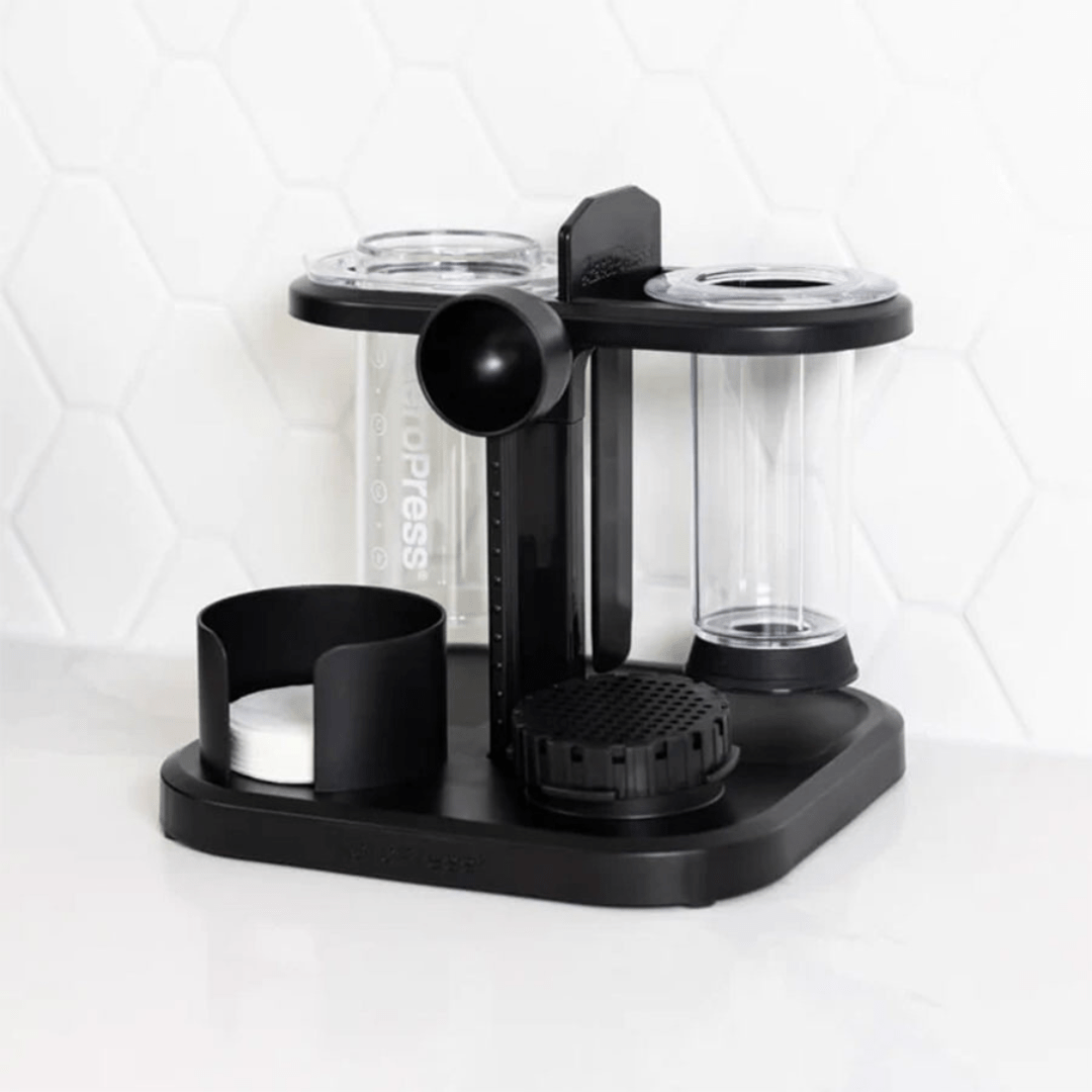 Der AeroPress Organizer in Aktion.